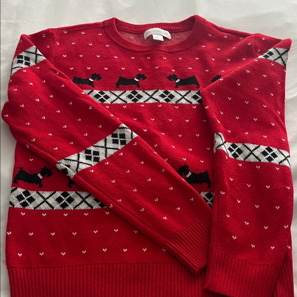 Charter Club Red Dog Pattern Kids Sweater